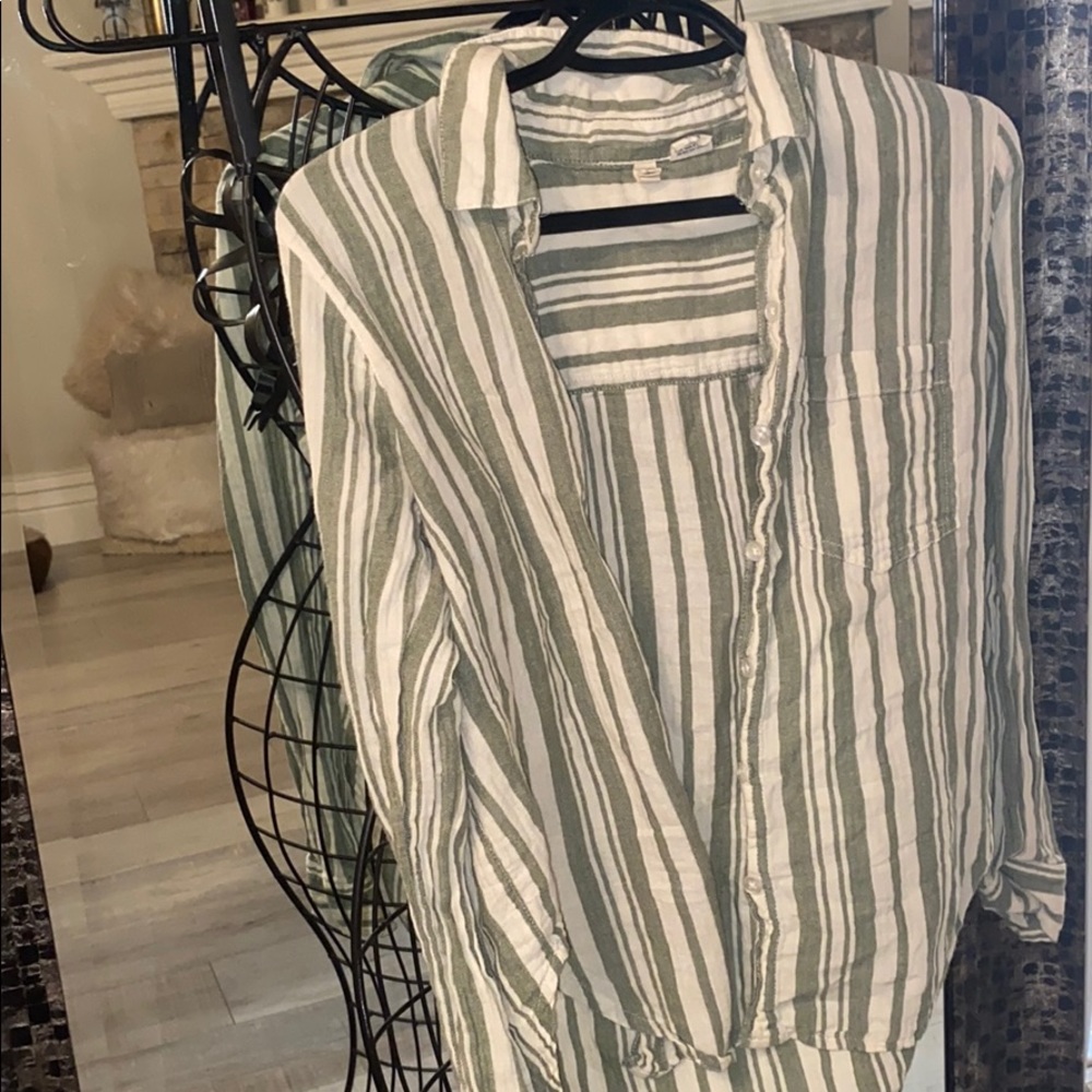 Green and White Flannel
